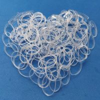 ∈⊕⊕ 1000 Pcs/Pack Transparent Rubber Hairband Rope Ponytail Holder Elastic TPU Hair Ropes Kids Girls White Hair Accessories