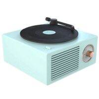 Turntable Speaker Bluetooth-Compatible V5.0 Vinyl Record Player Stereo Vintage Portable Speaker