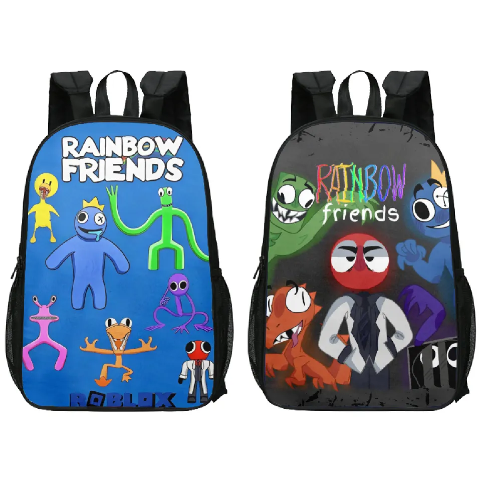 Roblox Rainbow Friends Black Anime Backpacks Poly/Cotton Blend Polyester  Anime Bag Anime Merchandise 