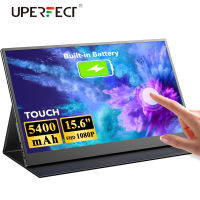 UPERFECT หน้าจอสัมผัสขนาด 15.6 นิ้ว 1080P FHD HDR USB-C ความสว่าง: 250 cd / ㎡ Travel Portable Monitor Dual Type-C Mini HDMI IPS FreeSync จอภาพคอมพิวเตอร์พร้อมกล่องสมาร์ท