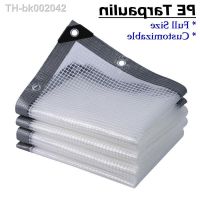 ▤๑✁ 0.3MM Thick Transparent PE Tarpaulin Mesh Reinforce Rainproof Cloth Balcony Plants Shed Rain Cover Keep Warm Clear Tarp Awning