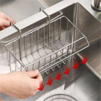 ETX1PC Hanging Drying Basket Kitchen Wrought Stainles Steel Drain Rack Brush Sponge For Sink Storage Drainage Holder Organizer