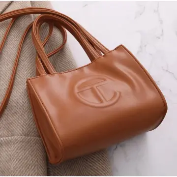 Shop Telfar Casual Style Street Style Plain Logo Shoulder Bags by