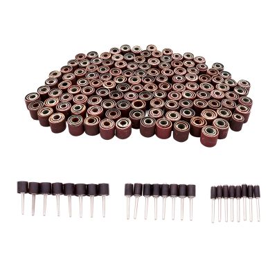 384 Pieces Drum Sander Set Including 360 Pieces Nail Sanding Band Sleeves and 24 Pieces Drum Mandrels for Rotary Tool