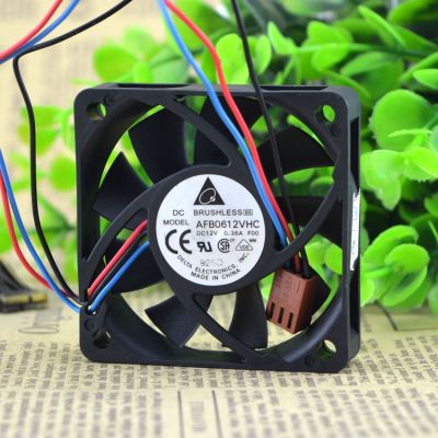 Original DELTA AFB0612VHC 6015 12V 0.36A 6CM 3 wire cooling fan 60x60x15mm