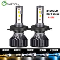 PANOVEHEL H7 Led Headlight 24000LM 110W 3570 Chips H1 H4 LED Bulbs Lamps 4300K 6000K 8000K 16000LM 80W H8 H9 H11 Fog Lights