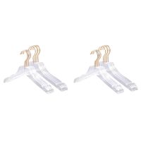 20 Pcs Clear Acrylic Clothes Hanger with , Transparent Shirts Dress Hanger with Notches for Lady Kids S