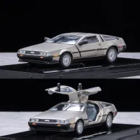 (ร้อน) 1:43ชั่งรุ่น D Iecast DeLorean DMC-12รถโลหะของเล่นกลับไปในอนาคตยานพาหนะคอลเลกชันแสดงตกแต่งสำหรับเด็กผู้ใหญ่