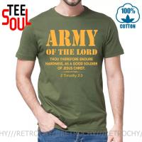 Army Of The Lord Christian Jesus Christ Men And Couples Matching T-Shirt Novel Style Custom Printing T Shirt Plus Size Tee 【Size S-4XL-5XL-6XL】