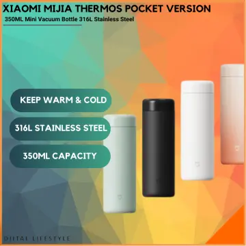 XIAOMI MIJIA 350ML Thermos Water Bottle Stainless Steel Thermal Coffee  Travel Cup with Lid for Sport Office Home (No FDA Certificate) - Black  Wholesale