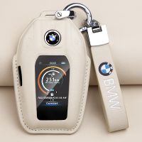 BMW LCD Leather Key Cover for 7 Series New 5 Series 740 530li 6 Series GT X3 X5 LCD Key Leather Buckle ShellTH