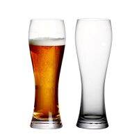 Set of 2pcs 640ml/21 ounce Lead-Free Crystal Handmade Blown Wheat Beer Glasses for Weizen Family Party Bar Tool Drinkware