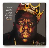 Biggie Smalls บิ๊กกี้ สมอลส์ แร็พเปอร์ 2Pac Rapper เพลง Hip hop รูปภาพ​ติดผนัง pop art พร้อมกรอบและที่แขวน ฮิปฮอป กรอบรูป แต่งบ้าน ของขวัญ