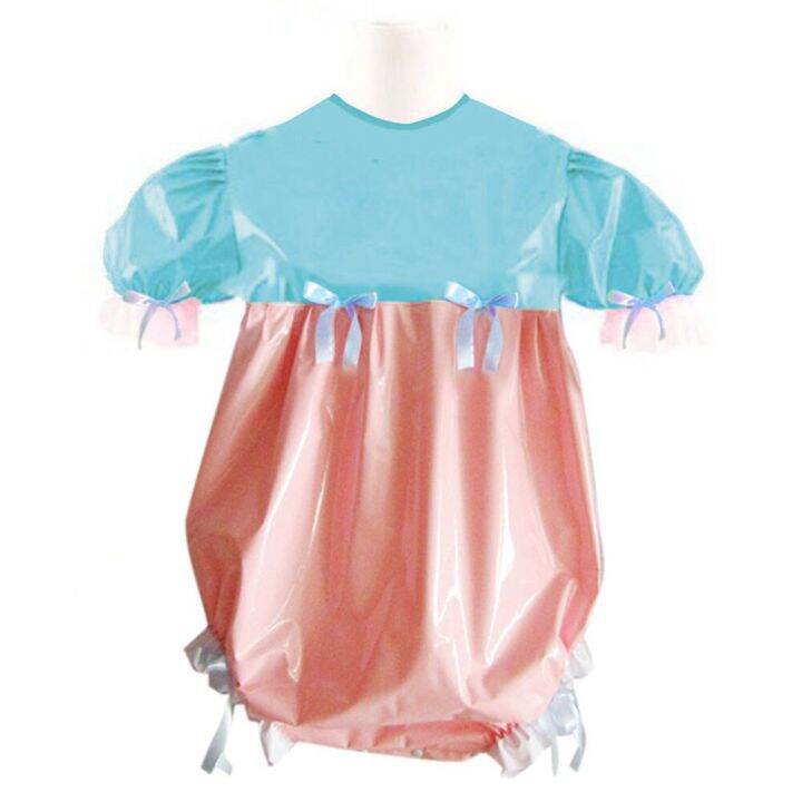 ABDL Baby Onesie Luier Lover (ABDL) Snap Crotch Romper Onesie Pyjama - Kleurrijke Eenhoorn (Roze, S