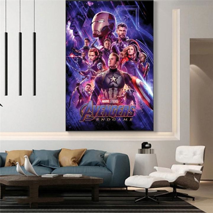 disney-avengers-infinity-war-โปสเตอร์ภาพยนตร์-marvel-superhero-ภาพวาดผ้าใบ-wall-art-ภาพจิตรกรรมฝาผนัง-cuadros-ตกแต่งห้องนั่งเล่น