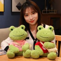 【CW】25/35CM Lovely Dressed Frog Plush Toys Cartoon Frog Peluche Toys Stuffed Soft Animal Pillow Kawaii Birthday Gift for Kids Baby