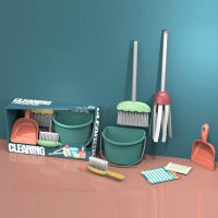 Kids Cleaning Kit Toy Children Educational Housekeeping Simulation Play Toys Mop Broom Set Pretend Game Gifts for Boys Girls