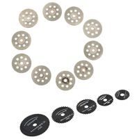 10Pcs Mini 22mm Diamond Cutting Disc Saw Blade Mill Sheet &amp; 6Pcs Metal HSS Circular Saw Blade Set Cutting Discs