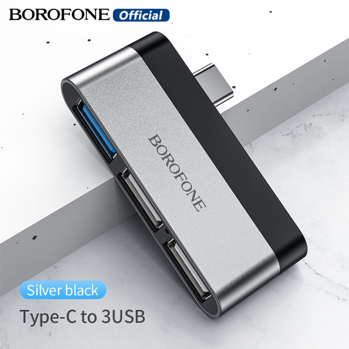 BOROFONE DH1 Type C to USB3.0 Adapter Expander Ultra-Thin Mini Portable ...