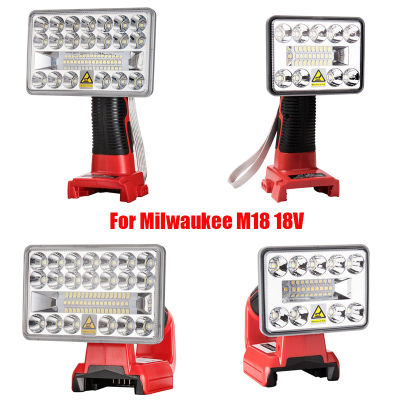 202135 Inch LED Tool Light For Milwaukee M18 18V Li-Ion Battery Cordless LED Lamp Indoor Outdoor Work Light Spotlight with USB Port