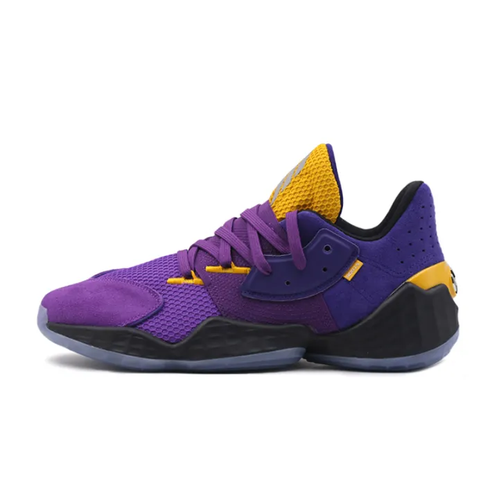 Harden Vol 4 Purple Gold Black Su Casa Lakers Basketball Shoes For Men 