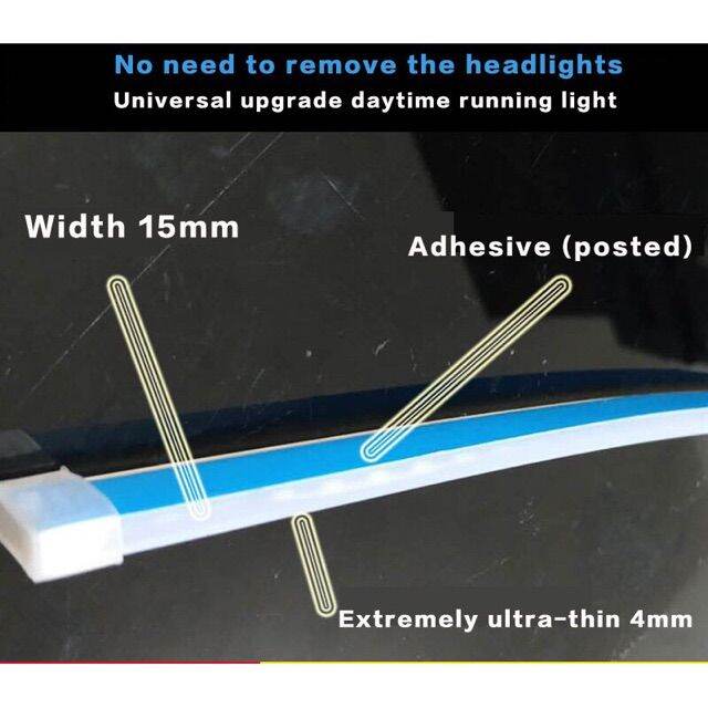 2pcs-new-drl-ultra-thin-flow-light-strip-flowing-light-bar-headlight-fog-lamp-daytime-แถบแสง-ไฟวิ่งกลางวัน-บริการเก็บเงินปลายทาง