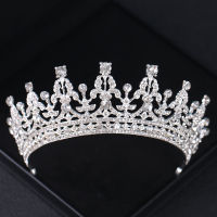 【CW】Silver Color Crystal Tiaras And Crowns Rhinestone Princess Queen Prom Crown Tiara Diadem Bridal Wedding Hair Accessories Jewelry
