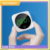 KUANGQIAN เครื่องวัดอุณหภูมิในตู้ปลา LED เครื่องวัดอุณหภูมิดิจิตัลดิจิทัล HD มีความแม่นยำสูงสัตว์เลี้ยงในน้ำอุปกรณ์ตู้ปลาเกจวัดอุณหภูมิหม้อน้ำ