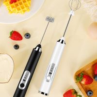 Handheld Egg Beater USB Coffee Blender Household Milk Shaker Mixer Foamer Food Bake Blender White