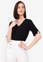 Zalora Work - 100% Recycled Polyester Button Down Top