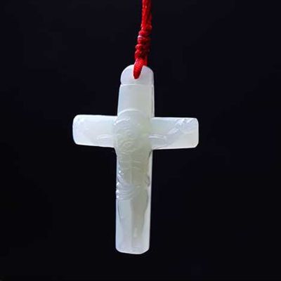 White men and women cross lovers of peace Jesus cross transfer stone pendant For Women Men pendants Fashion Jewelry Dropshipping