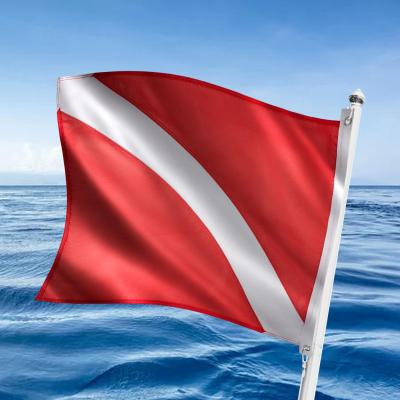 ธงดำน้ำนักดำน้ำลงธง20 "X 24สำหรับใช้ดำน้ำดูปะการังกับลอย,ทุ่น,เรือ,เสาธง
