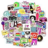 Lennie1 70 PCS 80s 90s Style Stickers Wall for Bedroom Closet Cool Party Supplies Decor Sticker Decals Cute Home Decoration