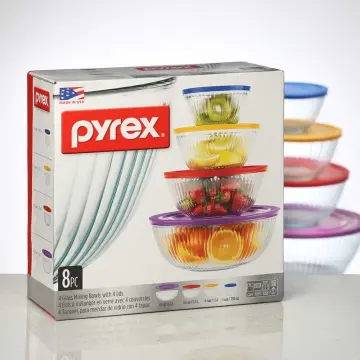 Pyrex 8-pc. Sculpted Glass Food Storage Set
