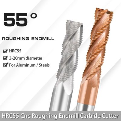 AUGT HRC55 Cnc Roughing Endmill Carbide 4 ขลุ่ยทังสเตนเหล็กกัดตัดทนทาน End Mill 6mm 8mm 10mm 12mm Milling Tools