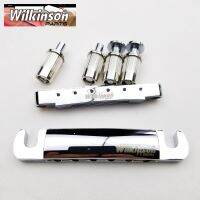 WK-Original Wilkinson Chrome Silver Tune-O-Matic Style Electric Guitar Bridge For Lespaul LP SG Guitar WOGT1+WOGB2