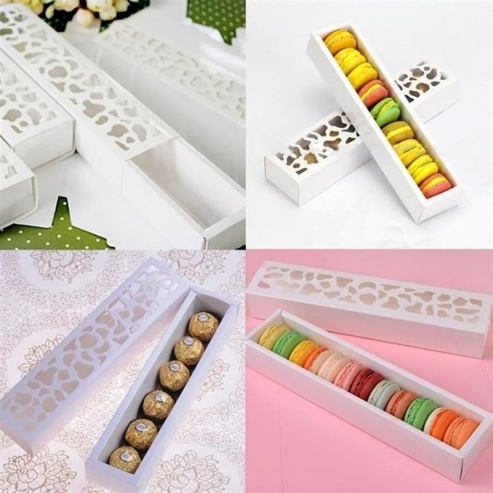 10ชิ้นคุกกี้กล่องเค้กช็อคโกแลต-macarons-กล่องงานแต่งงานของขวัญกล่องบรรจุ