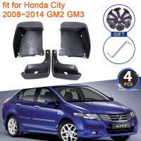 4x สำหรับ Honda City 2008 2009 2010 2011 2012 2013 2014 GM2 GM3 Mud Flaps Mudguards Splash Guards Fender Flare Mudflaps อุปกรณ์เสริม