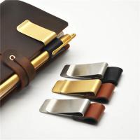 ที่เก็บปากกา เสียบเล่ม Travelers Notebook ⭐️มีหลายสี TN Leather Metal Clip Pen Holder