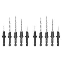 Drill Bits 22 Pieces 4, 6, 8, 10, 12 Sets of 1/4-Inch Tapered High-Speed Steel Drill Bits, Hexagonal Wrench