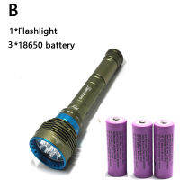 New 8000 Lumen Underwater 200m Torch 7 X Xm-l2 Led Scuba Diving Flashlight Light For 3x18650 Or 26650 Battery