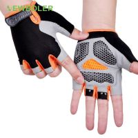 卍□◆ Anti SLIP Shock Breathable Half Finger ถุงมือ Breathable ถุงมือขี่จักรยานฟิตเนส GYM เพาะกาย Crossfit การออกกำลังกายกีฬาถุงมือ