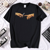 Funny MICHELANGELO Genesis T (สต็อกเพียงพอ) Shirts Men Harajuku Tshirt Men Print Hip Hop T-shirt Brand Streetwear Casual Tee Shirt Homme Topsคุณภาพสูง size:S-5XL