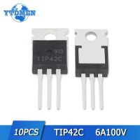 10pcs TIP42C Transistor TO-220 Silicon PNP Transistors Set 6A 100V BJT TO220 Power Transistor Kit Electronic Component