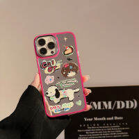 เคสแข็งสไตล์ Apple iPhone 14/13/12/11/X/x/xr ลายการ์ตูนแมวลูกสุนัข12 Pro Max เคสโทรศัพท์มือถือซิลิโคน14 Plus ภาพสีน้ำมันกราฟฟิตี,เคสแข็ง13 Mini พร้อมกระจกป้องกันการตกเคสโทรศัพท์มือถือ