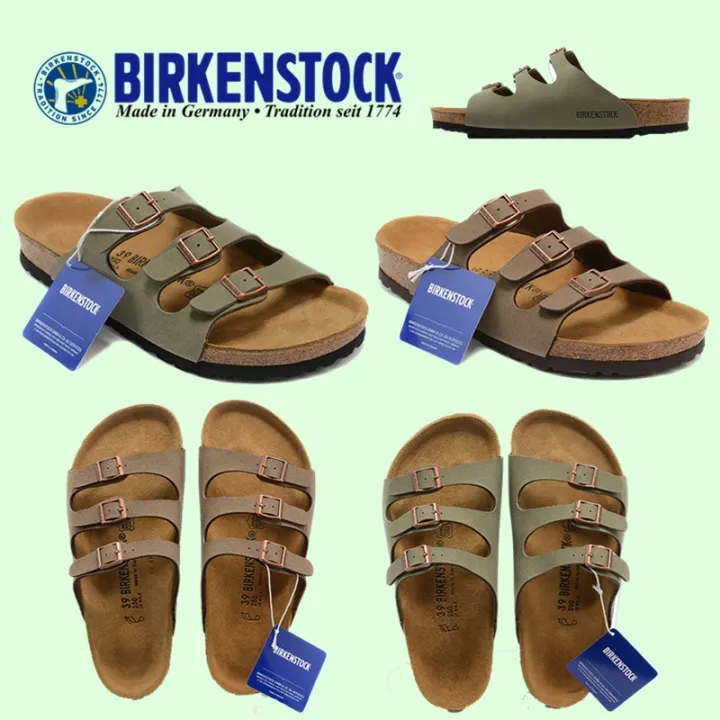 Birkenstocks Three-Button Cork Sole Slippers Florida Beach Shoes ...