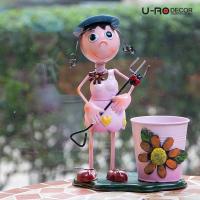 U-RO DECOR รุ่น SUSIE-B กระถางดอกไม้ - สีชมพู