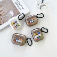 《KIKI》CASE.TiFY BLACKPINK Song Title silica gel Airpods case for Airpods 1/2 Airpods Pro Airpods 3(2021) cute case for Airpods pro case cute INS style popular Anti-drop anti-skid girl man Gift hook