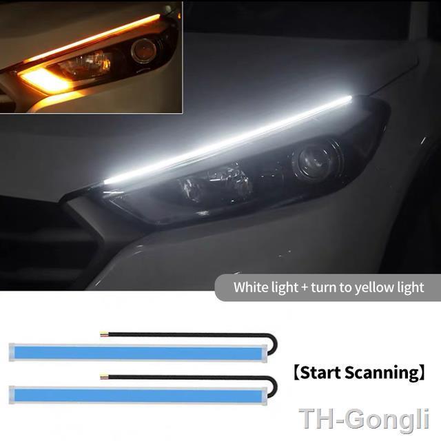 hot-2pcs-car-drl-lamp-strip-flowing-lights-12v-headlight-turn