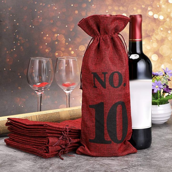 1-to-10-burlap-wine-bags-blind-wine-tasting-wine-bags-wedding-table-numbers-wine-tasting-bags-party-christmas-10-pcs-red